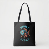 Fishy Vibes — Funny Fish Tasche (Vorderseite)