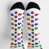 Fishy Wheels Socken (Oben)