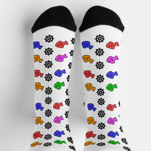 Fishy Wheels Socken (Oben)