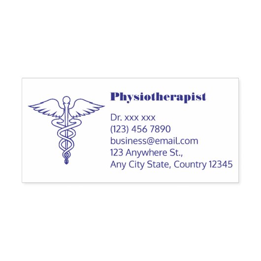 Fisiotherapie-Briefmarke: Eine Berufliche Touch fü Permastempel (Design)