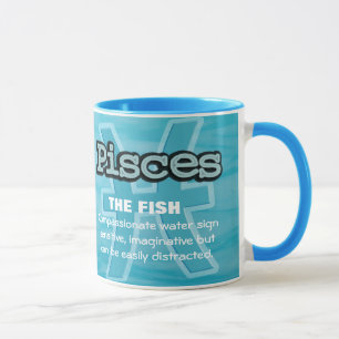 Fisst das Fisch-Wasser-Zeichen astrologische Tasse
