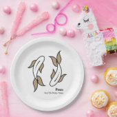 Fisst den personalisierten Zwillingsfisch Pappteller (Party)