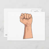 Fist geschlossen ~ Handzeichen Geste Postkarte (Vorne/Hinten)