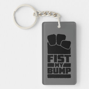 Fist My Bump Lustiges Alien-Design aus dem Weltrau Schlüsselanhänger