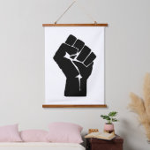 Fist, Rebel, Riot, Resistance, Communist Style Wandteppich Mit Holzrahmen (Schlafzimmer)