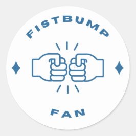 FistBump Fan-Aufkleber Runder Aufkleber