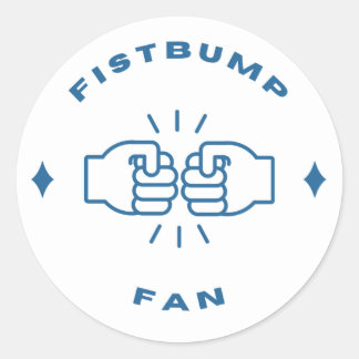 FistBump Fan-Aufkleber Runder Aufkleber