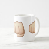 Fisted Handzeichen Emoji Kaffeetasse (VorderseiteRechts)
