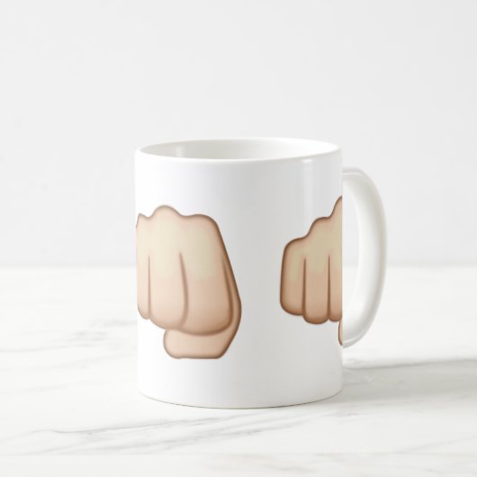 Fisted Handzeichen Emoji Kaffeetasse (VorderseiteRechts)