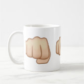 Fisted Handzeichen Emoji Kaffeetasse (Links)