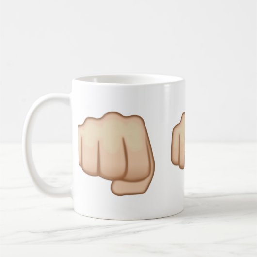 Fisted Handzeichen Emoji Kaffeetasse (Links)