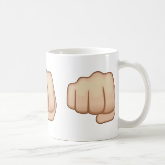 Fisted Handzeichen Emoji Kaffeetasse (Rechts)