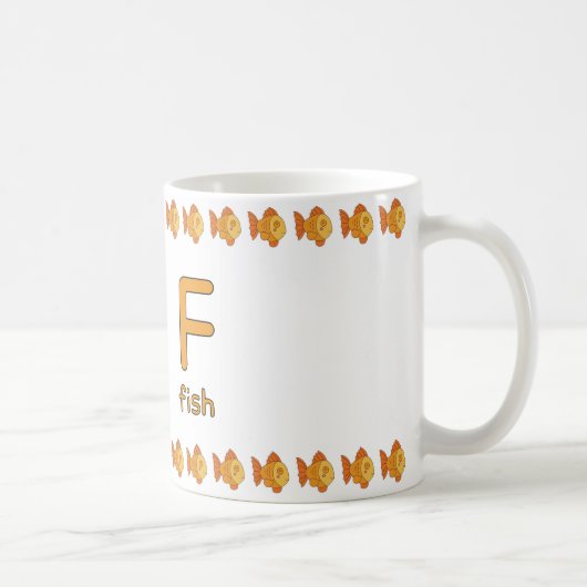 FistFürFisch–SpaßigesAlphabetTassendesign Kaffeetasse (Rechts)