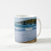 Fistral Beach Newquay Cornwall England Kaffeetasse (VorderseiteRechts)