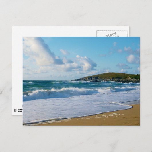 Fistral Beach Newquay Cornwall England Postkarte (Vorne/Hinten)