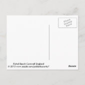 Fistral Beach Newquay Cornwall England Postkarte (Rückseite)