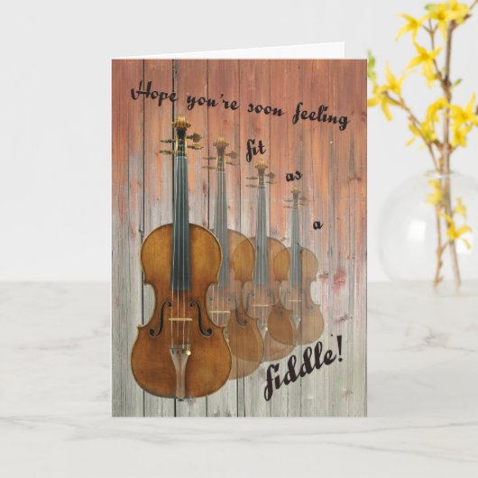 Fit als Fiddle Karte (Gelbe Blume)