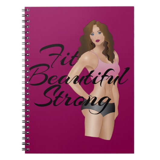 Fit Beautiful Strong Notebook Notizblock (Vorderseite)