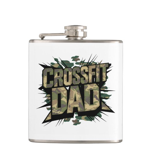 Fit Father Explosive Camouflage CrossFit Flask Flachmann (Vorderseite)