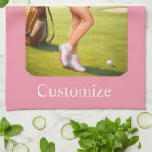 Fit Female Golfer Thunder_Cove Geschirrtuch (Gefaltet)