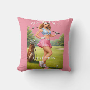 Fit Female Golfer Thunder_Cove Kissen