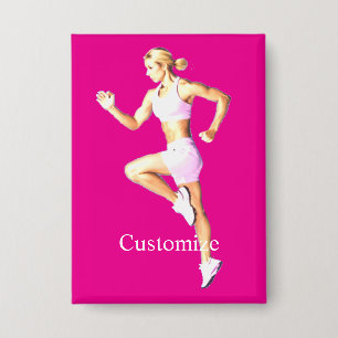 Fit Female Läuferin Thunder_Cove Button
