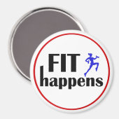 Fit Happens Workout Motivation Magnet (Vorderseite/Rückseite)
