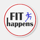 Fit Happens Workout Motivation Magnet (Vorne)