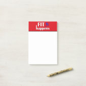 Fit Happens Workout Motivation Post-it Klebezettel (Auf Schreibtisch)