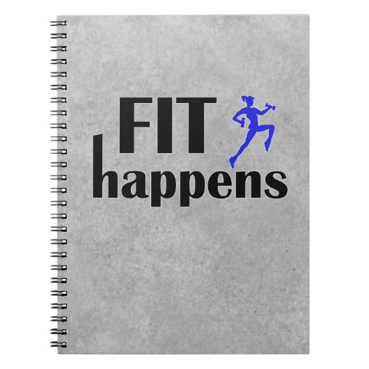 Fit Happens Workout Motivierend Notizblock (Vorderseite)