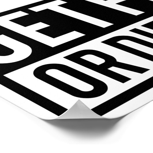 Fit oder Die Poster (Ecke)