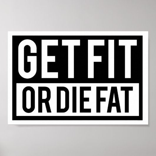 Fit oder Die Poster (Vorne)