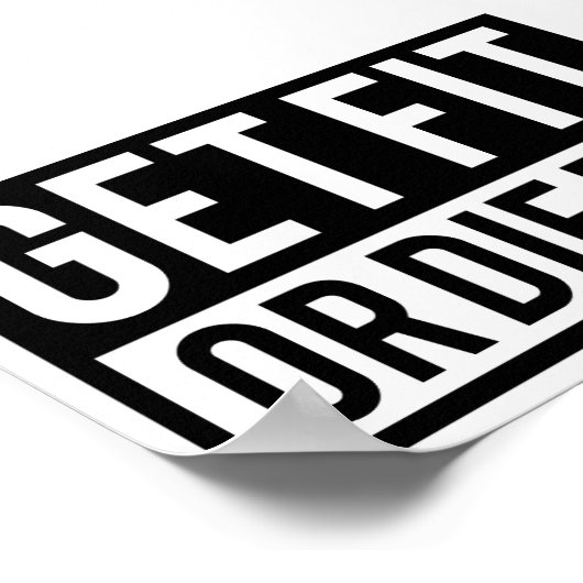 Fit oder Die Poster (Ecke)