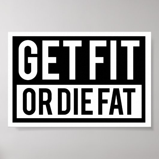 Fit oder Die Poster (Vorne)