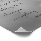 Fit Peace Lily in Shades of Gray Poster (Ecke)