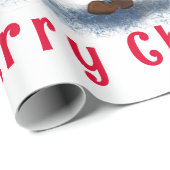 Fit Santa Claus Funny Christmas Wrapping Paper Geschenkpapier (Rolleneckpunkt)