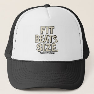 Fit schlägt Größe Motivationsfitness, Gym Lifestyl Truckerkappe