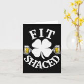 Fit Shaced Funny St Patricks Day Shamrock Beer Gif Karte (Gelbe Blume)