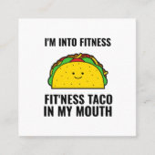 Fit-Taco lustige Takos mexikanisches Essen Quadratische Visitenkarte (Vorderseite)