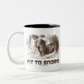 Fit to Snore Red King Schnarchen Schlafen Wunderla Zweifarbige Tasse (Links)