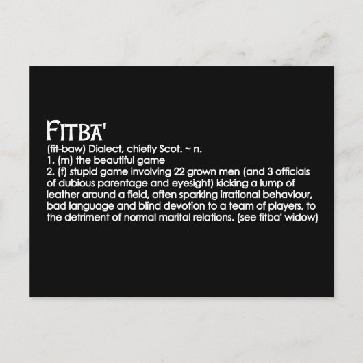 Fitba' Postkarte (Vorderseite)