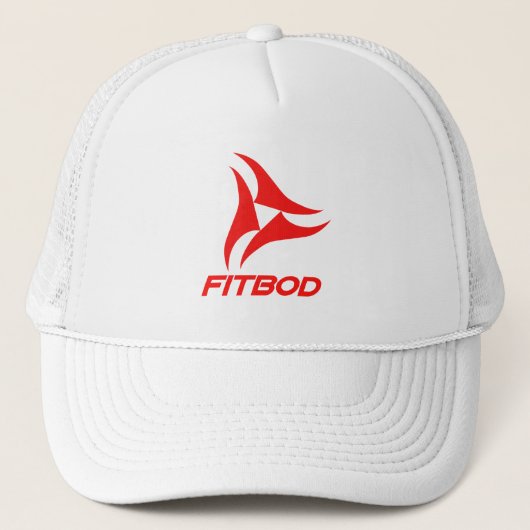 FITBOD rotes Fitnesslogo Truckerkappe (Vorderseite)