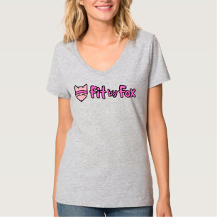 FitbyFox Fundamentals- Grundlegendes V-Ausschnitt  T-Shirt