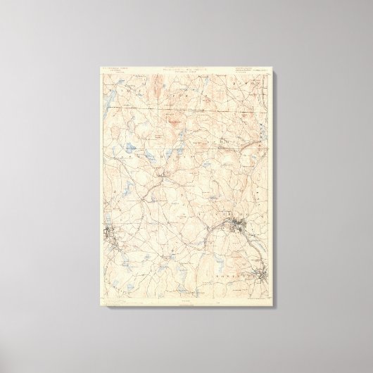 Fitchburg, Massachusetts Leinwanddruck (Vorderseite)