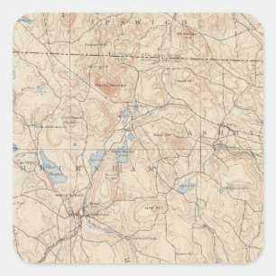 Fitchburg, Massachusetts Quadratischer Aufkleber