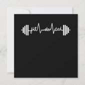 Fiterhoben Gym Fitness Barbell Workout Einladung (Vorderseite)