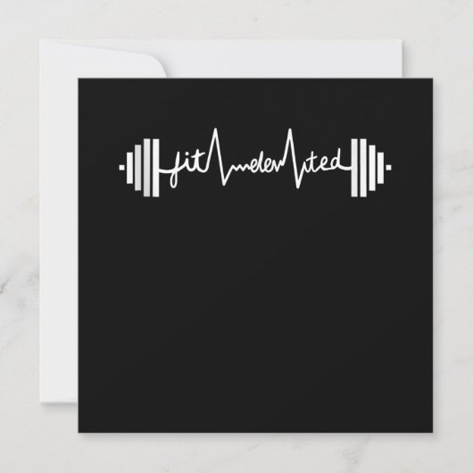 Fiterhoben Gym Fitness Barbell Workout Einladung (Vorderseite)