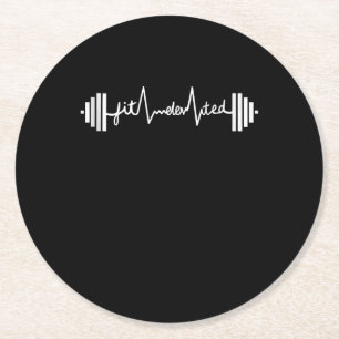 Fiterhoben Gym Fitness Barbell Workout Runder Pappuntersetzer