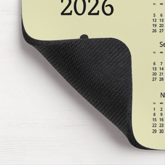 Fitness 2026 Calendar Mousepad (Ecke)