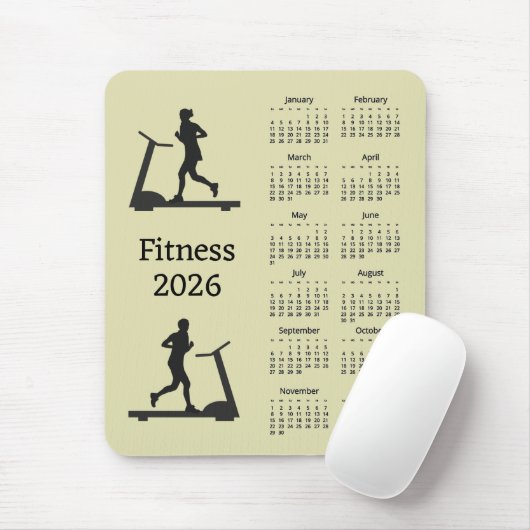 Fitness 2026 Calendar Mousepad (Mit Mouse)